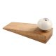 Cream Round Ceramic Wooden Door Stopper